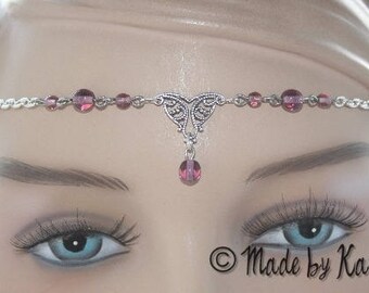 Diademe Tiare Elfique Améthyste Bijou de Tête Vintage