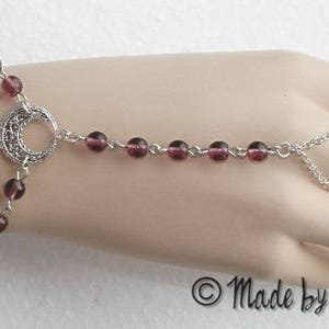 Wicca Moon Ring Bracelet Fairy Gothic Wedding