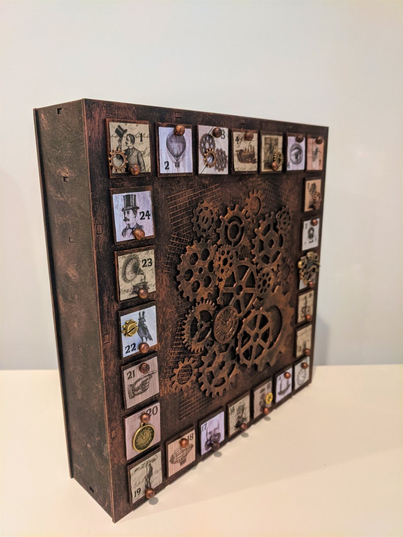 Advent Calendar Steampunk Christmas Countdown calendar Etsy