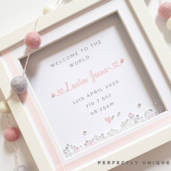 Personalised Baby Frame Baby Girl 