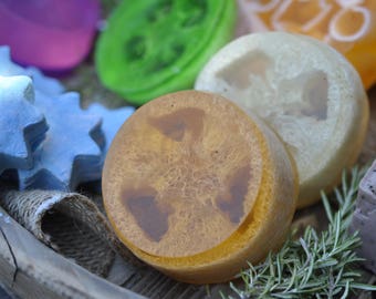 Orange Loofah Exfoliating Soap Bar, Handmade, Glycerin, Soft skin