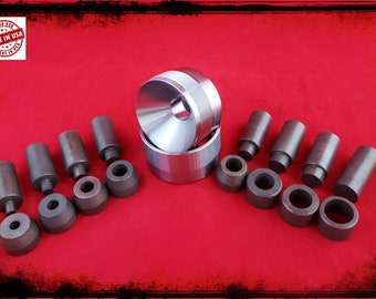 BIG Self Centering Coin Ring Punch Set, No Spacers 8 Punch Sizes