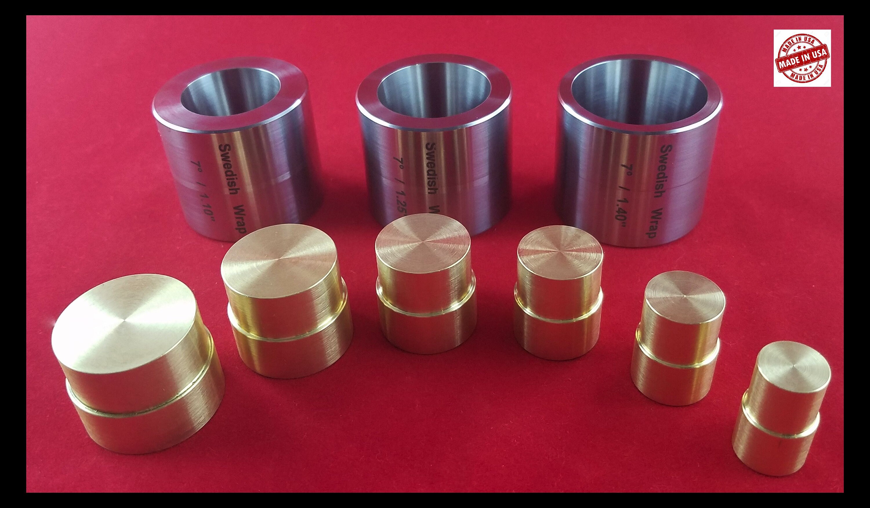 Swedish Wrap Die Set (3 Pcs.) With Double Sided Brass Plungers (6 Push ...