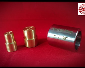 Small Swedish Wrap Die (.95")  With Double Sided Brass Plungers ( 2 Push Rods)  made to last, Coin Ring Tools