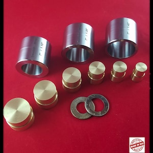 Swedish Wrap Die Set (3 Pcs.) With Double Sided Brass Plungers (6 Push ...