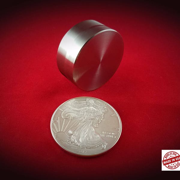 Coin Ring Anvil Used to Fix Wobbly Rings Hardened Stainless Steel (1.75"Diameter X .75"Long")