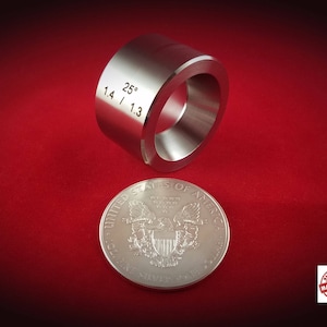25 Degree 1.30&quot;/1.40&quot; Universal Reduction / Folding Die (Fat Tire Effect) Stainless Steel, Coin Ring Tool