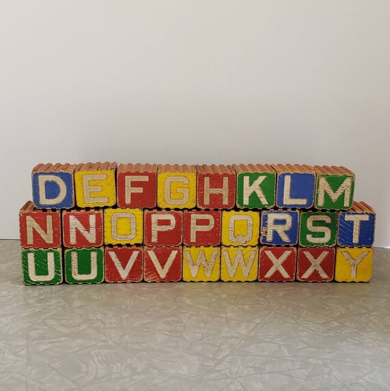 vintage alphabet blocks