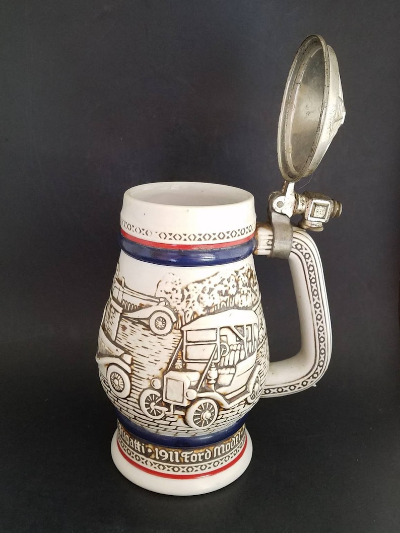 AVON 1979 Collectible Beer Stein Featuring Antique Cars Etsy