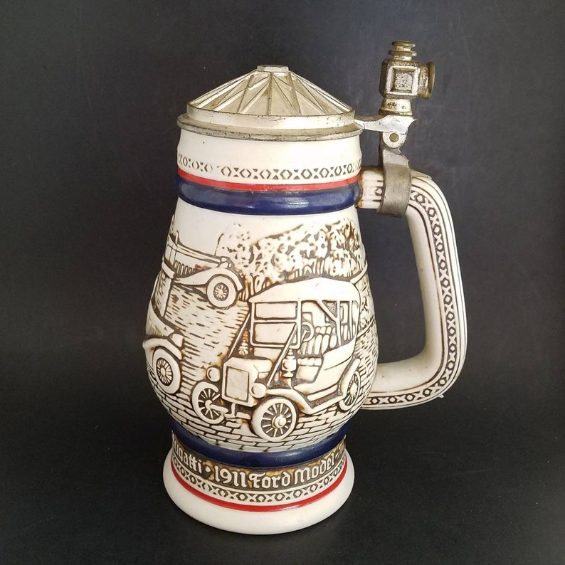 AVON 1979 Collectible Beer Stein Featuring Antique Cars Etsy