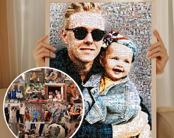 Custom Family Photo Collage: Unique Photo Mosaic Gift