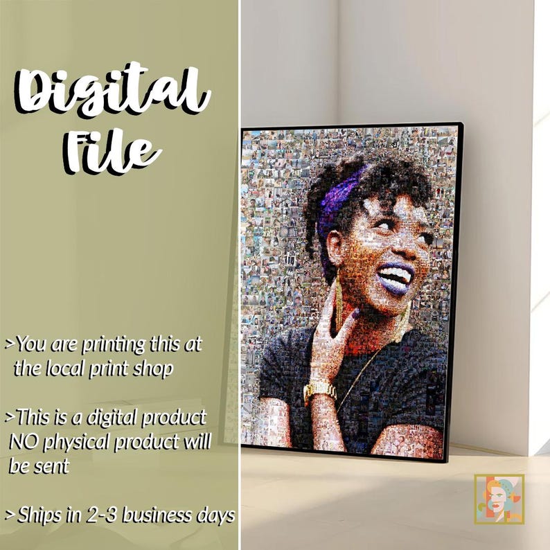 Anniversary collage, Unique gift collage, Gift photo collage, Collage print photo, Custom photo collage, Custom Mosaic