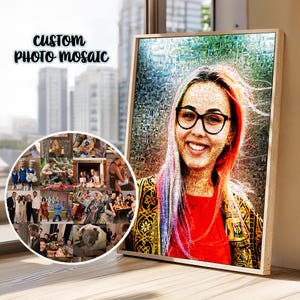Custom Photo Mosaic Print: Personalized Picture Collage Wall Art