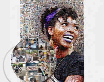 Gepersonaliseerde fotomozaïek: aangepaste collage 50e verjaardag