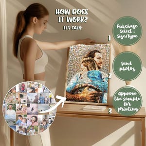 Anniversary collage, Unique gift collage, Gift photo collage, Collage print photo, Custom photo collage, Custom Mosaic