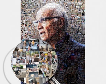 Retirement Gift, Personalized Photo Mosaic, Custom Farewell Collage, Unique Keepsake for Colleague