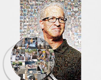 Custom Retirement Photo Mosaic – Personalized Farewell Gift for Colleague