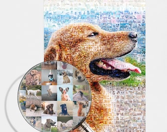 Dog Memorial Photo Collage: Custom Pet Loss Gift