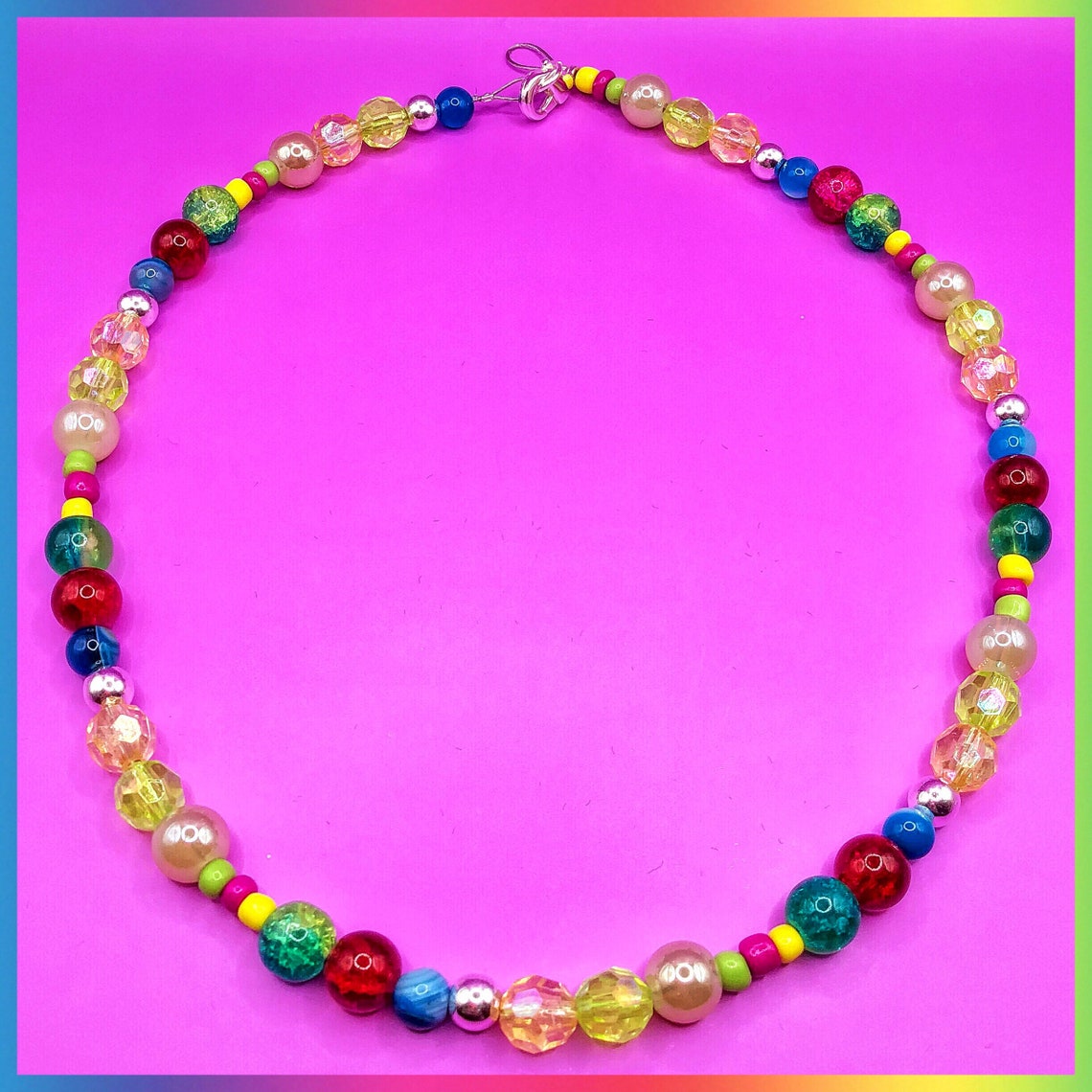 Colorful & Cute Tik Tok Necklace In A Trendy Chromatic Mixed Etsy