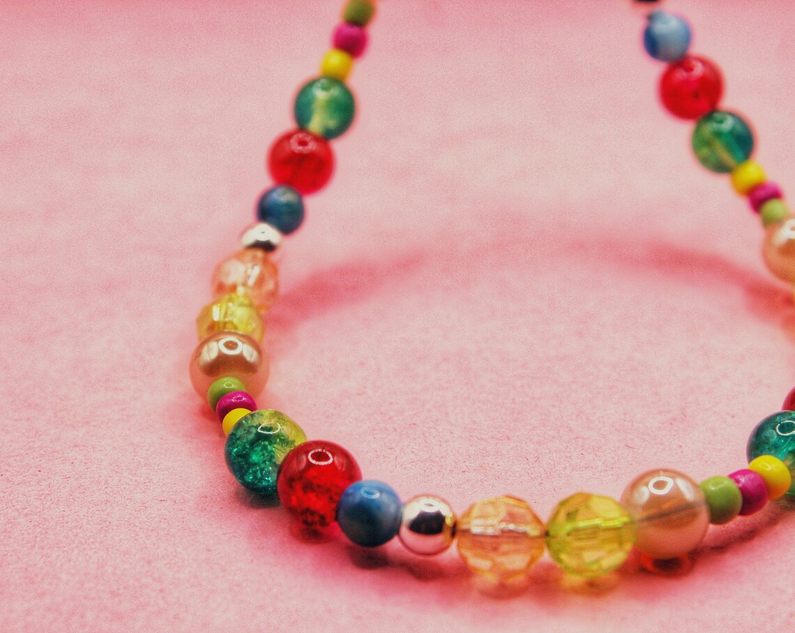 Colorful & Cute Tik Tok Necklace in A Trendy Chromatic Mixed Etsy
