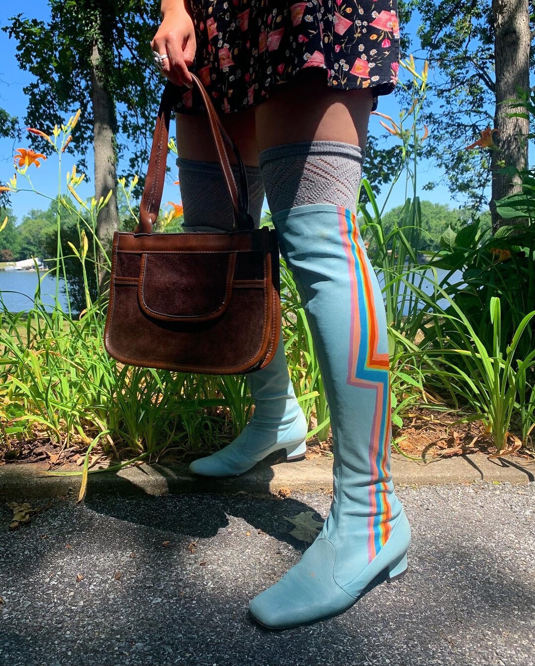 Handpainted Lightening Bolt Boots Etsy