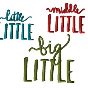 Big Little Middle Little Little Little Borduurbestand, Broers en zussen Shirts