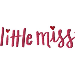 Little Miss Embroidery File, Baby girl Embroidery, Newborn