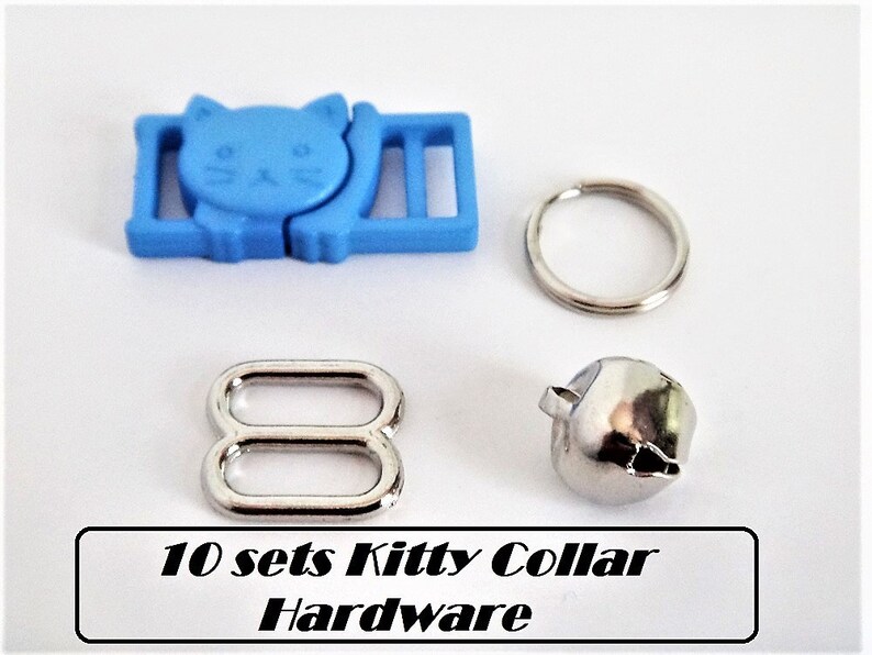 10 Sets Cat Collar Hardware Includes Blue Breakaway Cat Etsy