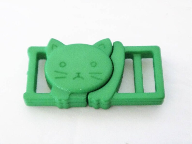 Cat Collar DIY Kit in Green Cat Collar Hardware Set Etsy