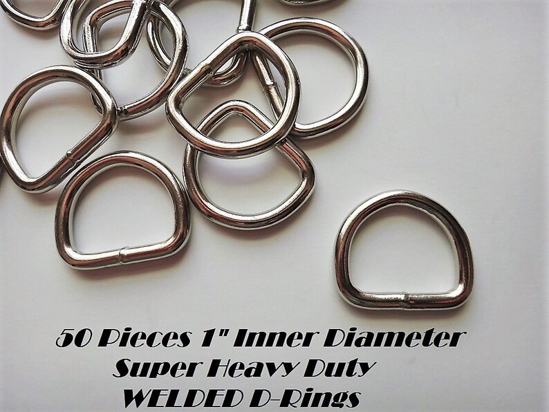 Heavy Duty 1” Nickel Plated D-Ring// Handbags// Dog Collar High Quality Lot Of 12