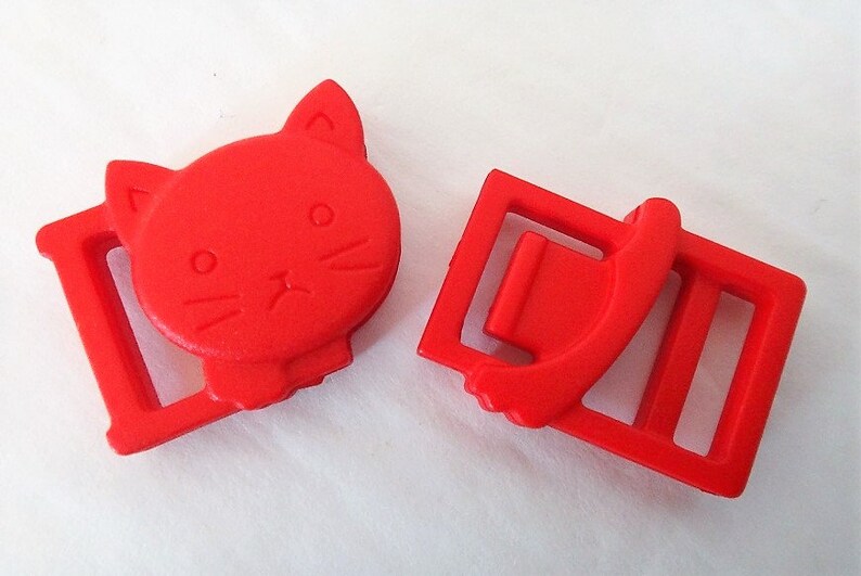 10 Sets Red Cat Collar Hardware Includes Red Breakaway Cat Etsy