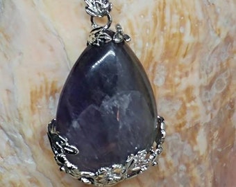 High Vibrational REVERSIBLE Amethyst 925 Pendant