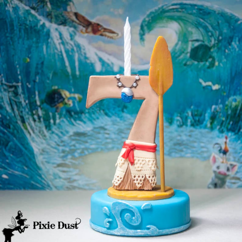 moana candle holder party supplies and decorations moana number candle Moana birthday candle moana cake topper