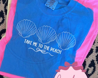 Meet me when at the beach seaside seashells preppy island Hawaii ocean collage starfish Summer break Spring Png Digital Design trendy