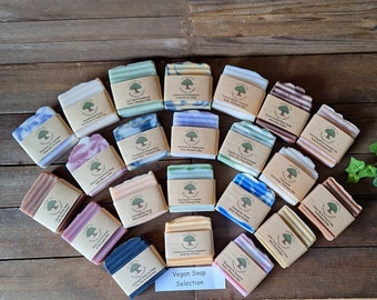 Handmade Natural Soaps or Shampoo & Body Bars. Cold Process Palm Oil Free Soap. Vegan Options. Paraben Free - UK