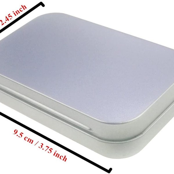 Travel Soap Tin, Silver metal with Hinged Lid, doesn't include the soap. UK