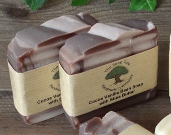Vegan Cocoa Vanilla Bean Soap: Handmade Cold Process Soap