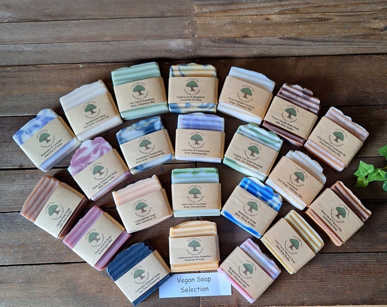 Handmade Natural Soaps or Shampoo & Body Bars. Cold Process Palm Oil Free Soap. Vegan Options. Paraben Free UK image 1
