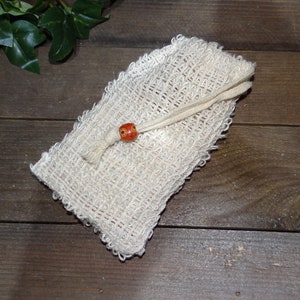 Natural Sisal Soap Saver Bag, Exfoliating Soap Pouch, Soap Storage Sack - Zero Waste - UK