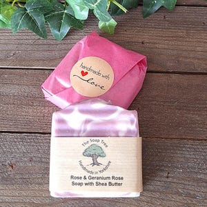 Handmade Rose Soap: Vegan Soap with Shea Butter - UK
