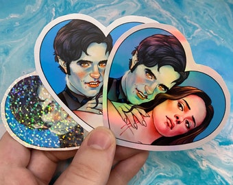 Twilight Bella & Edward Fanart Sticker - Holo Glitter Glossy (3 Inch)