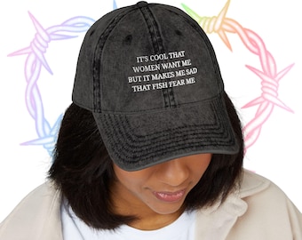 Fish Fear Me dad hat