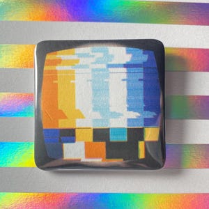 Tv Static Pin Pride Flag Tv Static 2inch Square Pin - Etsy