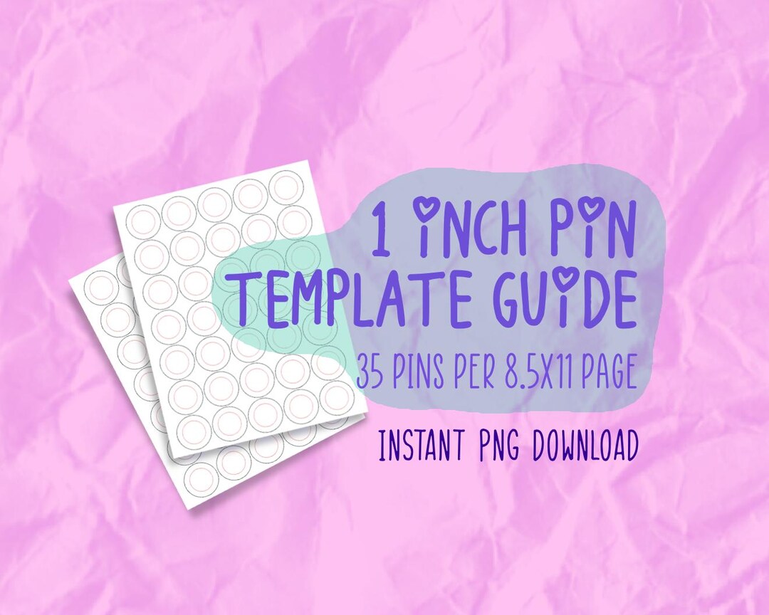 Instant Download Template for Making 1 Inch Buttons - Etsy