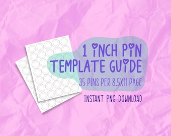 Instant Download Template for Making 1 inch Buttons
