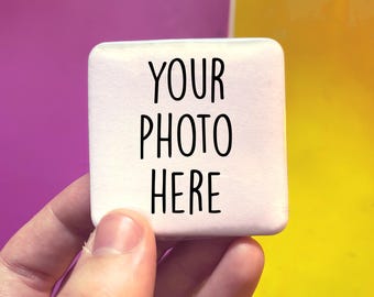 Custom 2" Pinback Square Shaped Button