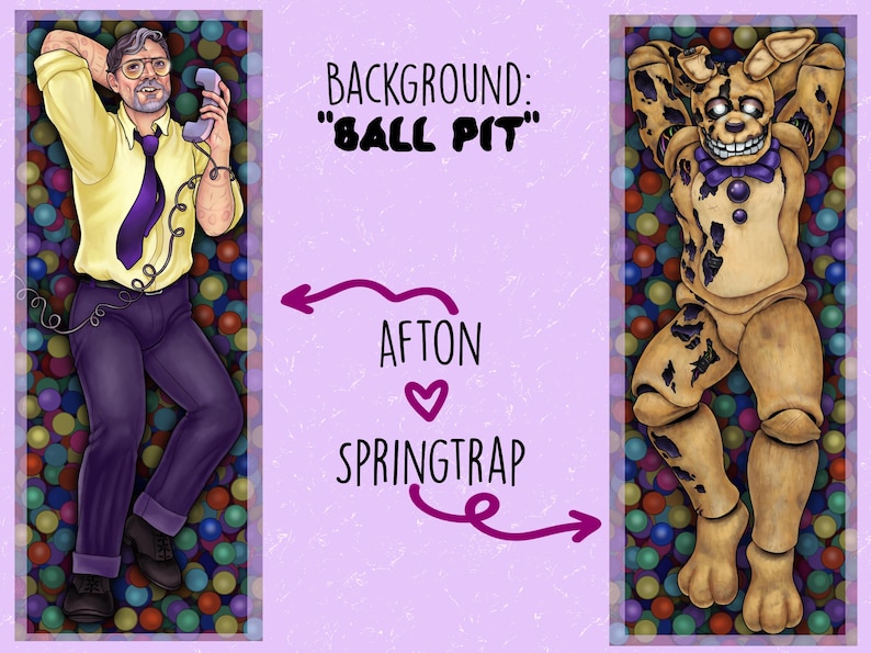 Spring Trap/Purple Guy Body Pillow — Made to Order Dakimakura image 8