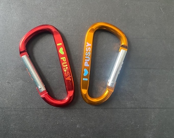 I Heart Pussy Carabiner