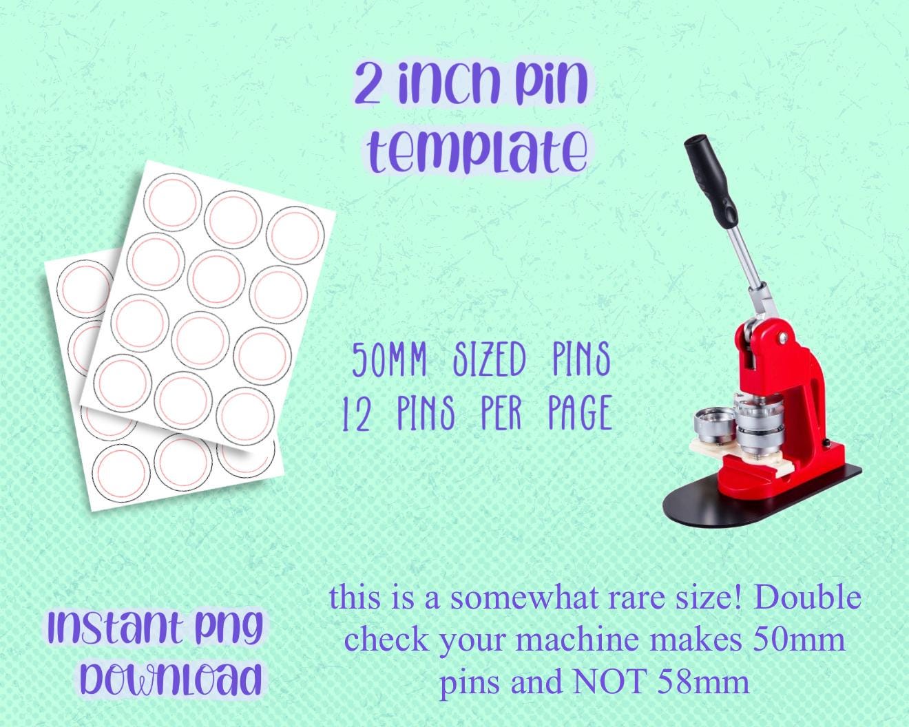 Instant Download Template for Making 2 Inch Buttons - Etsy