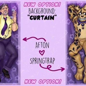 Spring Trap/Purple Guy Body Pillow — Made to Order Dakimakura image 7